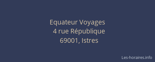 Equateur Voyages