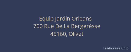 Equip Jardin Orleans