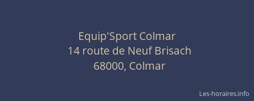 Equip'Sport Colmar
