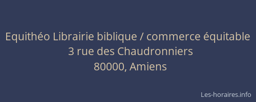 Equithéo Librairie biblique / commerce équitable