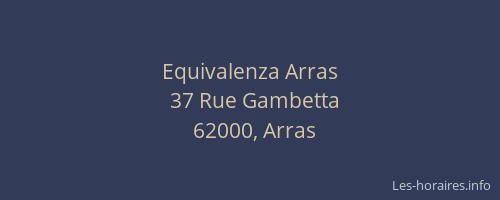 Equivalenza Arras