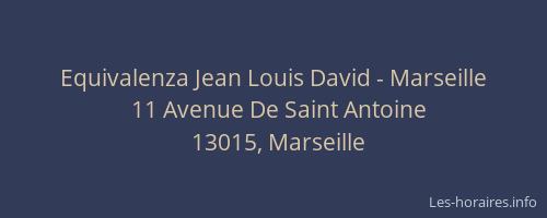 Equivalenza Jean Louis David - Marseille