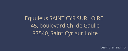 Equuleus SAINT CYR SUR LOIRE