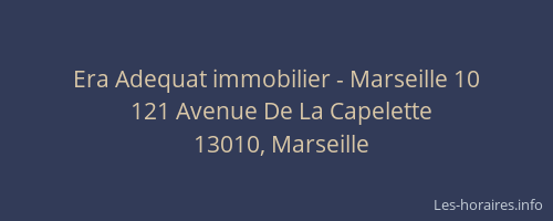 Era Adequat immobilier - Marseille 10