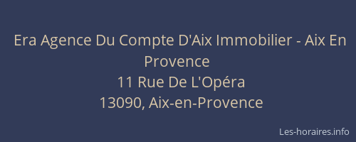 Era Agence Du Compte D'Aix Immobilier - Aix En Provence
