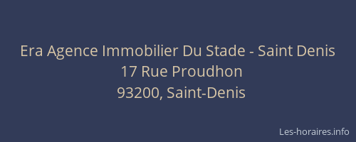 Era Agence Immobilier Du Stade - Saint Denis