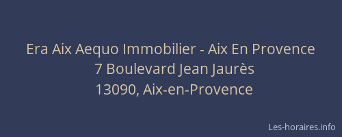 Era Aix Aequo Immobilier - Aix En Provence
