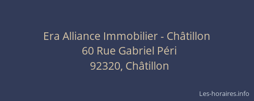 Era Alliance Immobilier - Châtillon