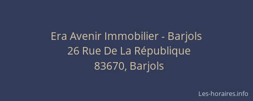 Era Avenir Immobilier - Barjols