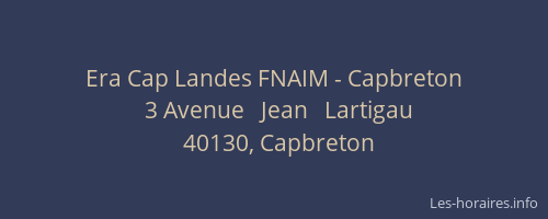 Era Cap Landes FNAIM - Capbreton