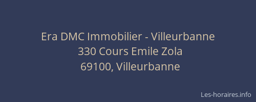 Era DMC Immobilier - Villeurbanne