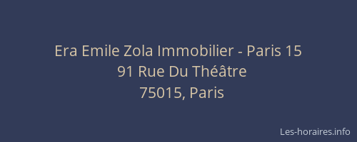 Era Emile Zola Immobilier - Paris 15