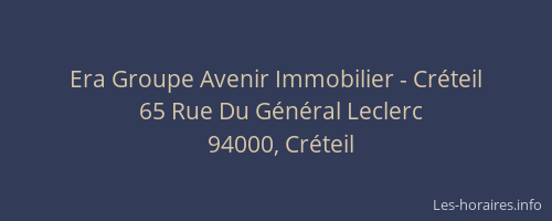 Era Groupe Avenir Immobilier - Créteil