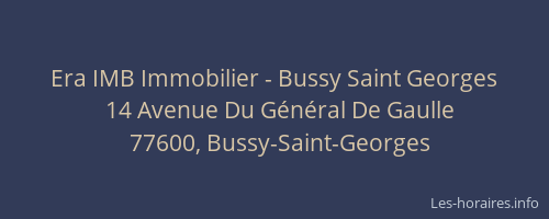 Era IMB Immobilier - Bussy Saint Georges