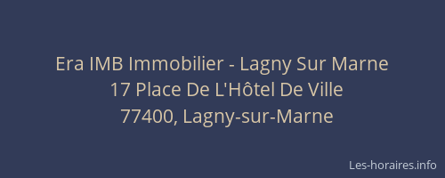 Era IMB Immobilier - Lagny Sur Marne