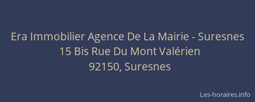 Era Immobilier Agence De La Mairie - Suresnes