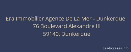 Era Immobilier Agence De La Mer - Dunkerque