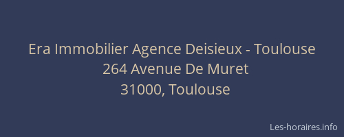 Era Immobilier Agence Deisieux - Toulouse