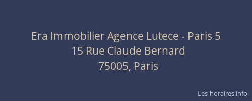 Era Immobilier Agence Lutece - Paris 5