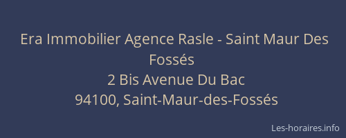 Era Immobilier Agence Rasle - Saint Maur Des Fossés