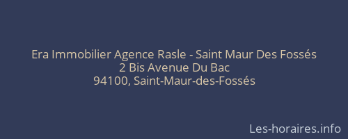 Era Immobilier Agence Rasle - Saint Maur Des Fossés