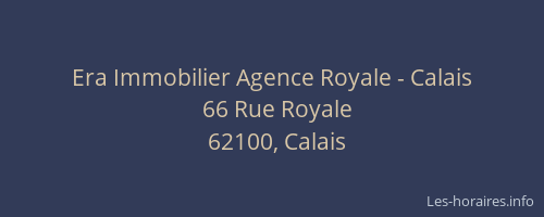 Era Immobilier Agence Royale - Calais
