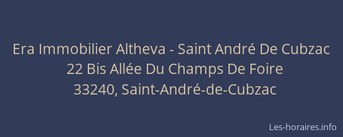 Era Immobilier Altheva - Saint Andr&eacute; De Cubzac