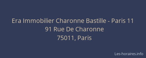 Era Immobilier Charonne Bastille - Paris 11