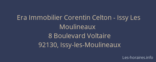 Era Immobilier Corentin Celton - Issy Les Moulineaux