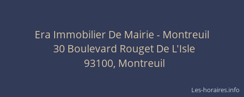 Era Immobilier De Mairie - Montreuil