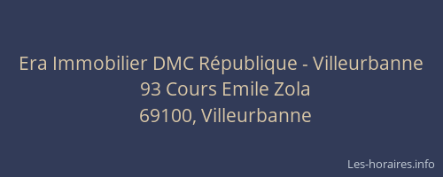 Era Immobilier DMC République - Villeurbanne