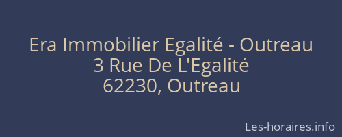 Era Immobilier Egalité - Outreau