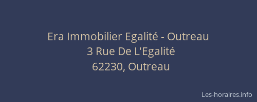 Era Immobilier Egalit&eacute; - Outreau