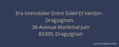 Era Immobilier Entre Soleil Et Verdon - Draguignon