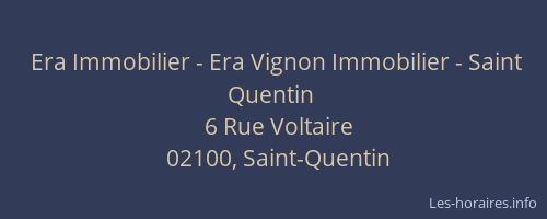 Era Immobilier - Era Vignon Immobilier - Saint Quentin