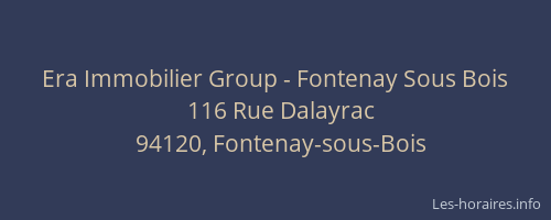Era Immobilier Group - Fontenay Sous Bois