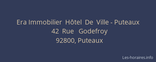 Era Immobilier  Hôtel  De  Ville - Puteaux