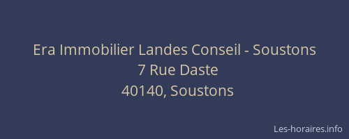 Era Immobilier Landes Conseil - Soustons