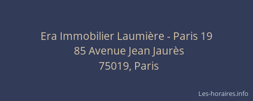 Era Immobilier Laumière - Paris 19