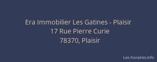Era Immobilier Les Gatines - Plaisir