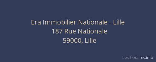 Era Immobilier Nationale - Lille