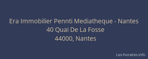 Era Immobilier Pennti Mediatheque - Nantes
