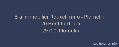 Era Immobilier Rouxelimmo - Plomelin