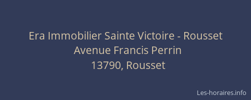 Era Immobilier Sainte Victoire - Rousset