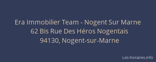 Era Immobilier Team - Nogent Sur Marne