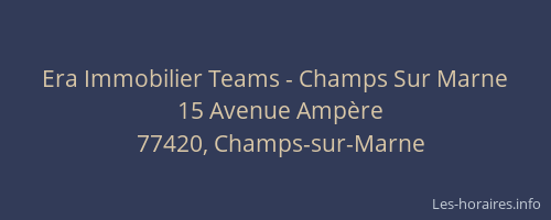 Era Immobilier Teams - Champs Sur Marne