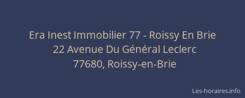 Era Inest Immobilier 77 - Roissy En Brie