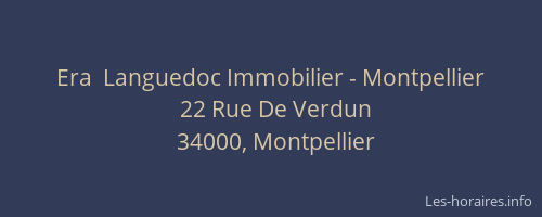 Era  Languedoc Immobilier - Montpellier