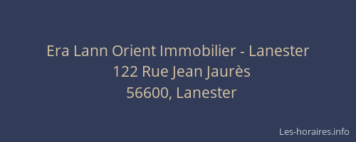 Era Lann Orient Immobilier - Lanester