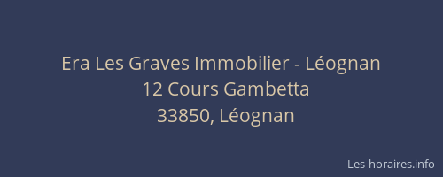 Era Les Graves Immobilier - Léognan